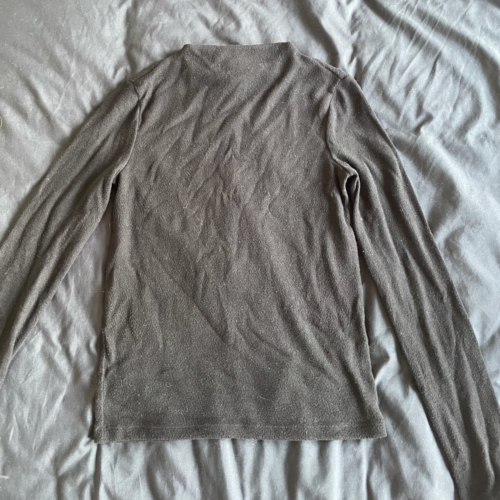Forever21 Black Mock Neck Long Sleeve